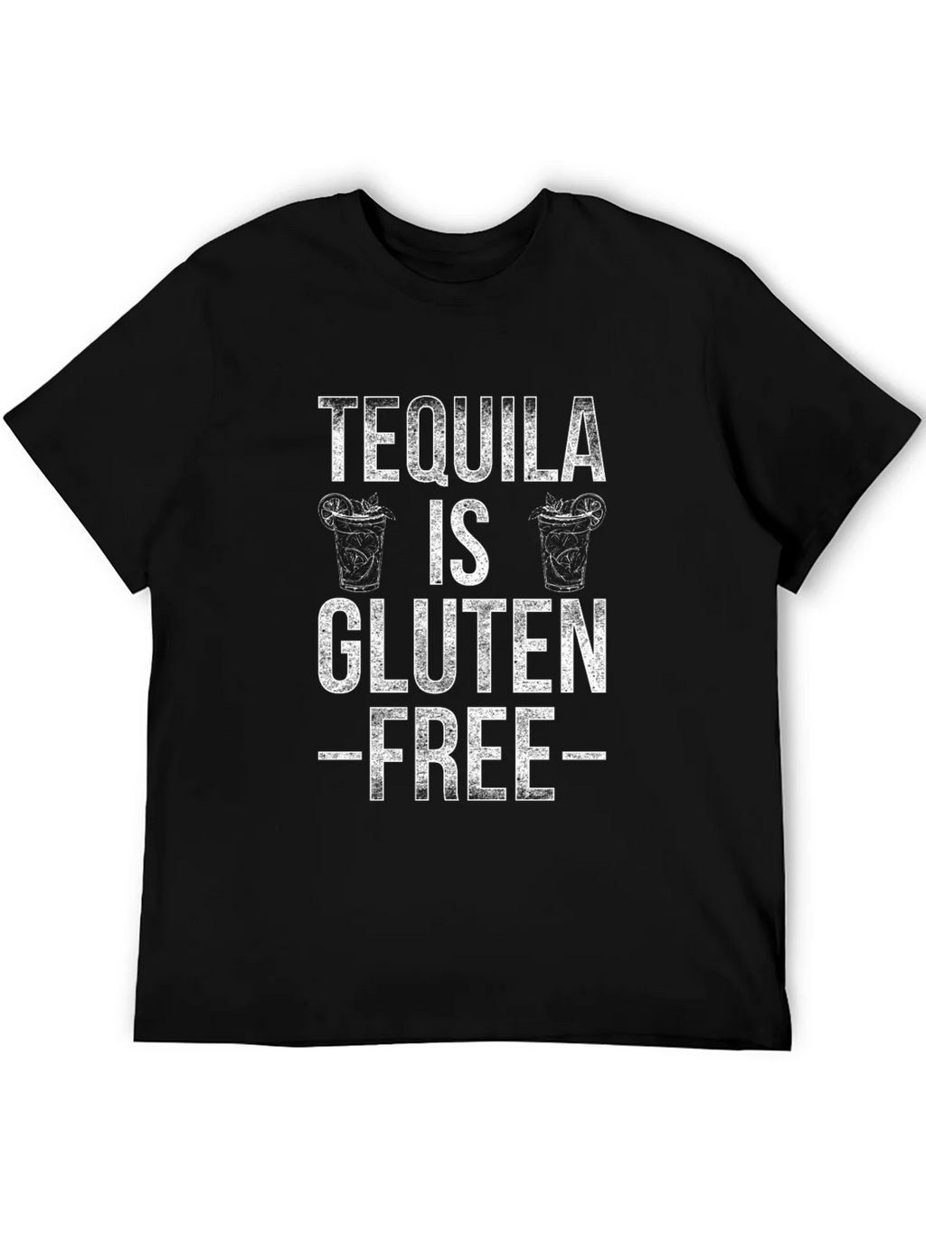 Tequila is Gluten Free Black Graphic Tee product image 5