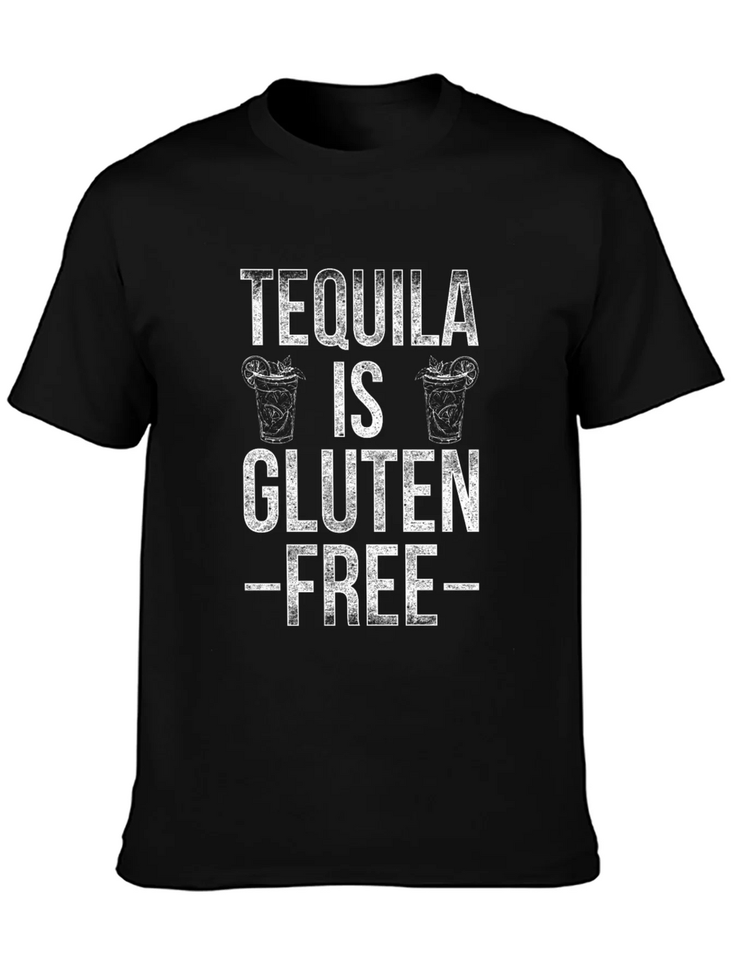 Tequila is Gluten Free Black Graphic Tee product image 3