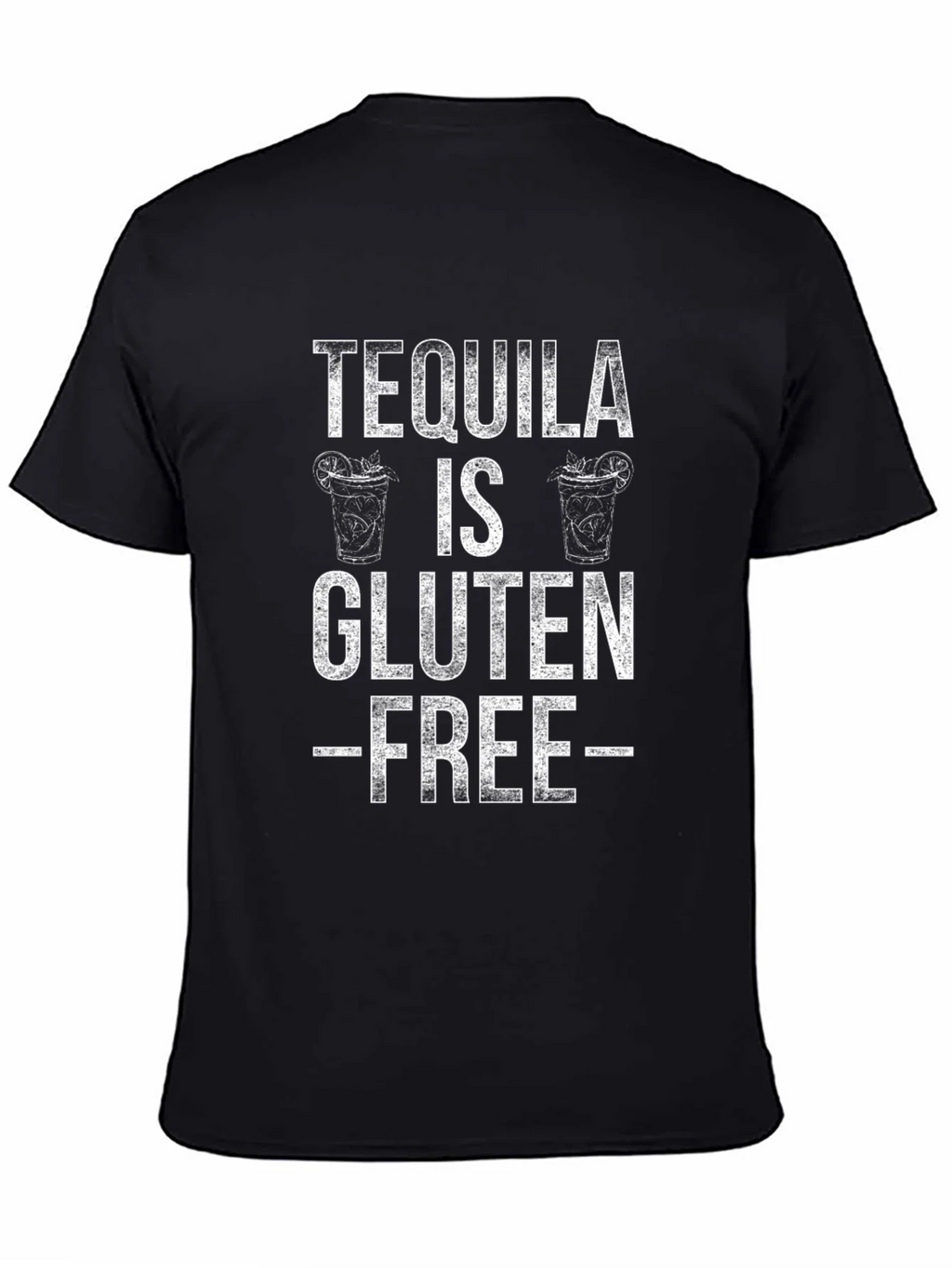 Tequila is Gluten Free Black Graphic Tee product image 4