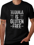 Tequila is Gluten Free Black Graphic Tee product image 1