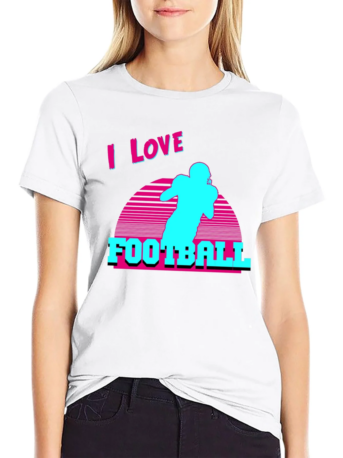 I Love Football Retro T-Shirt product image 8