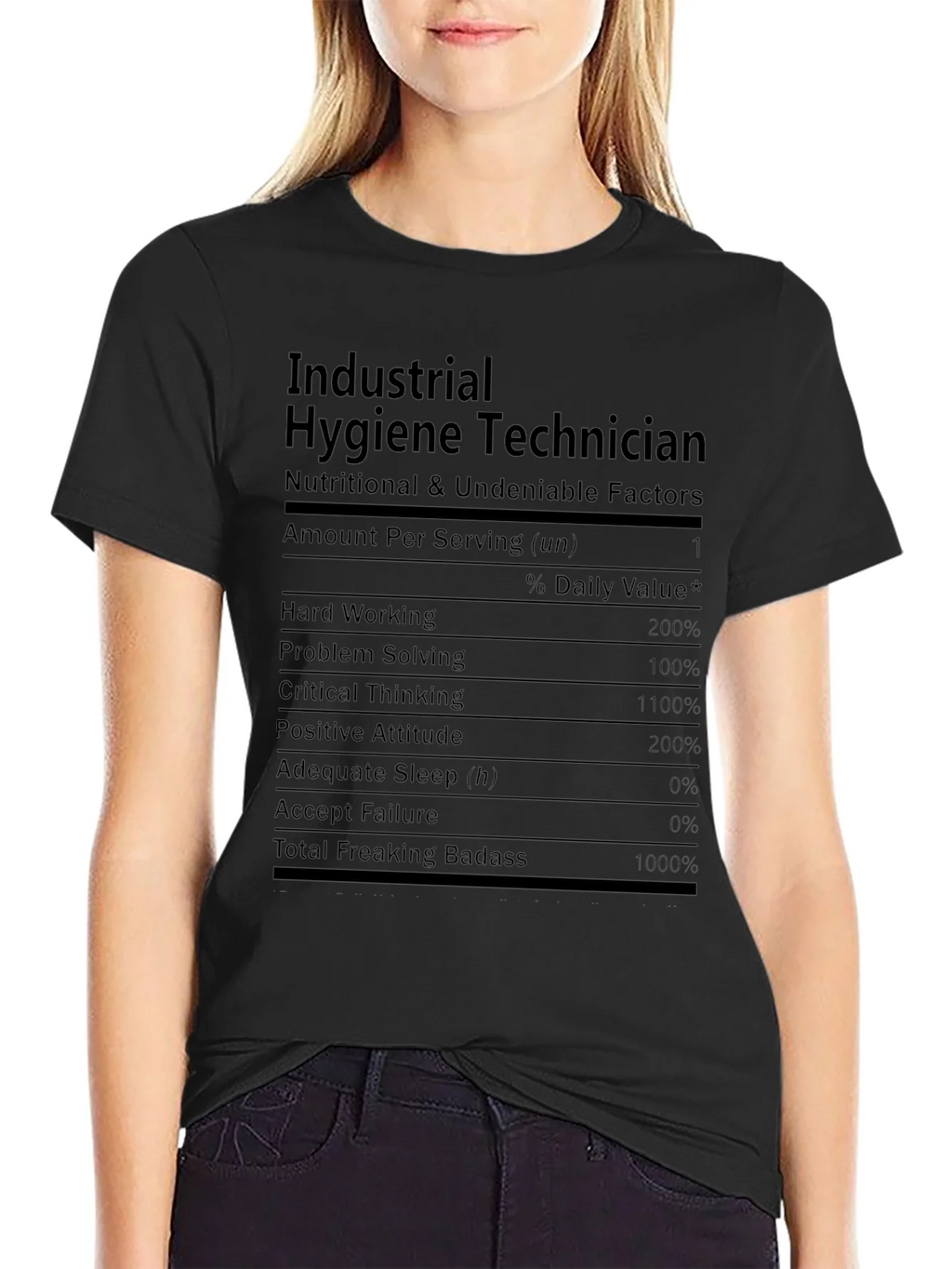 Industrial Hygiene Technician Nutrition Facts T-Shirt product image 2
