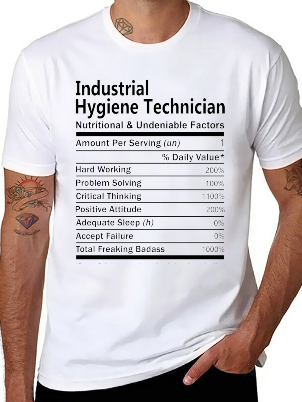 Industrial Hygiene Technician Nutrition Facts T-Shirt product image 7