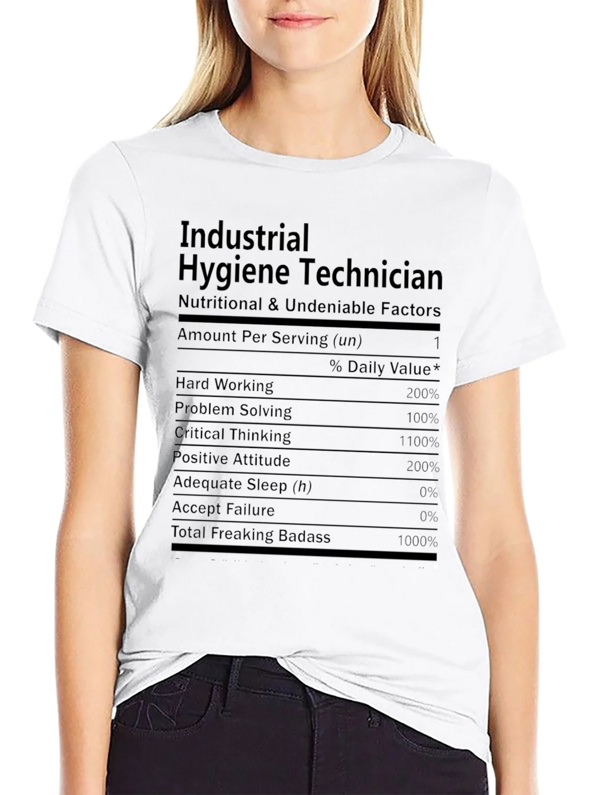 Industrial Hygiene Technician Nutrition Facts T-Shirt product image 8