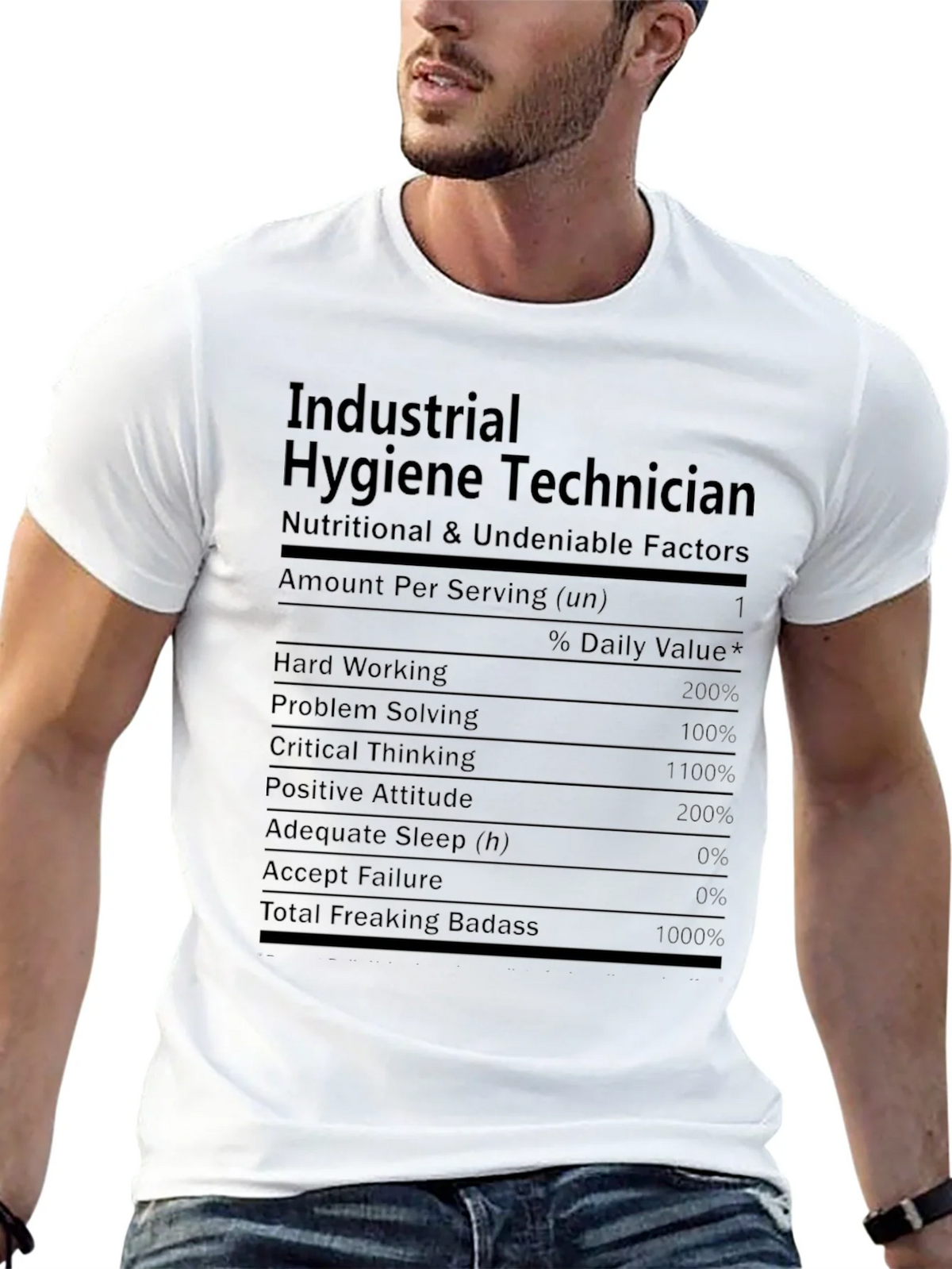 Industrial Hygiene Technician Nutrition Facts T-Shirt product image 12