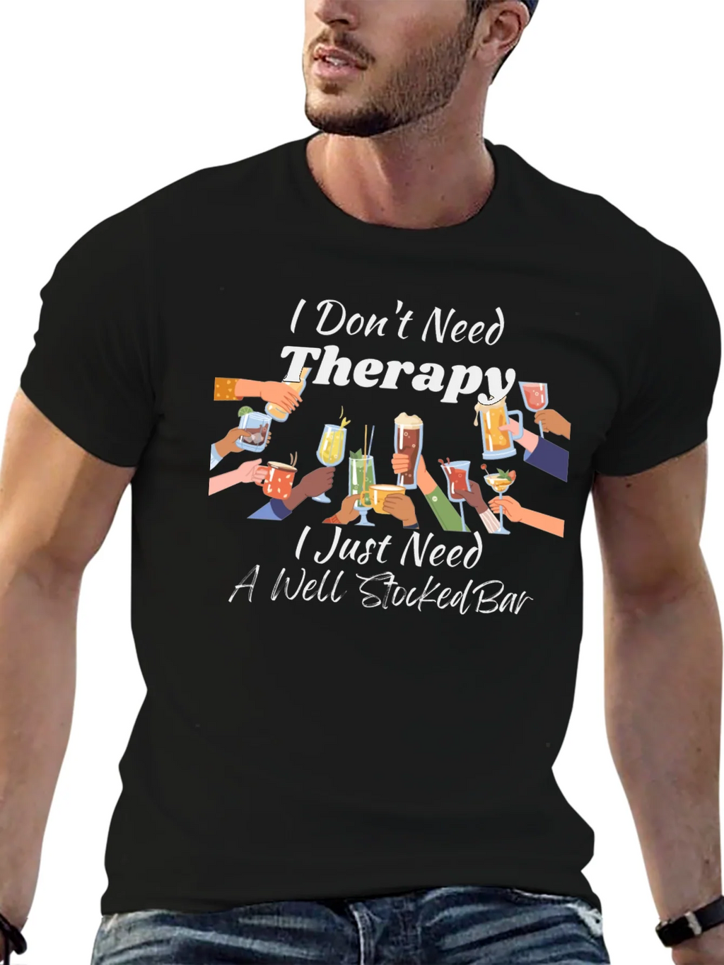 Therapy? I Need a Well Stocked Bar T-Shirt product image 3