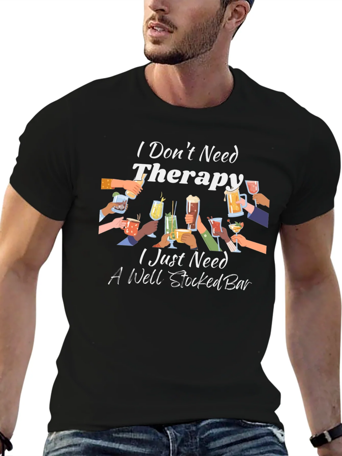 Therapy? I Need a Well Stocked Bar T-Shirt product image 3