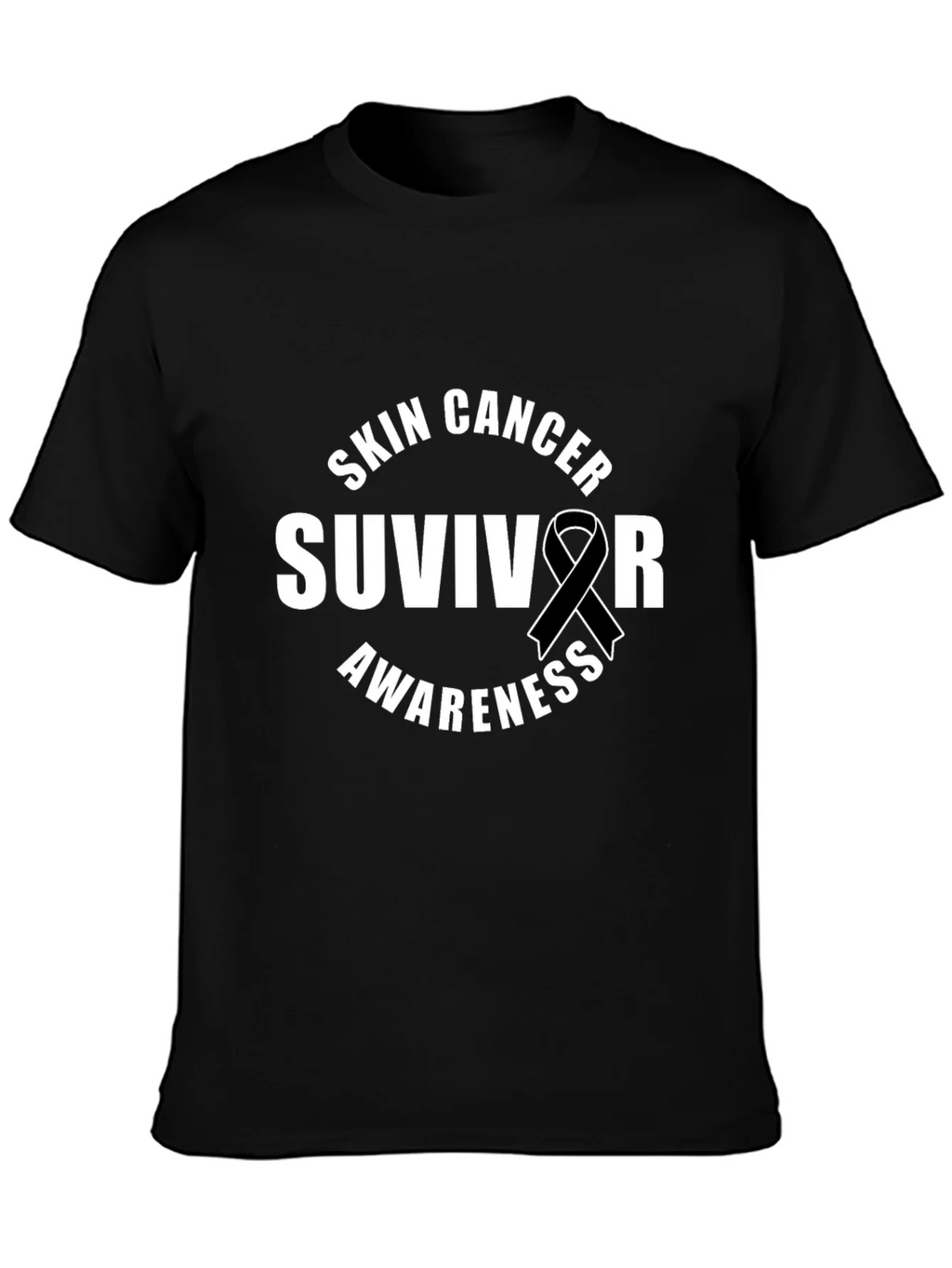 Skin Cancer Survivor Awareness Ribbon T-Shirt product image 3