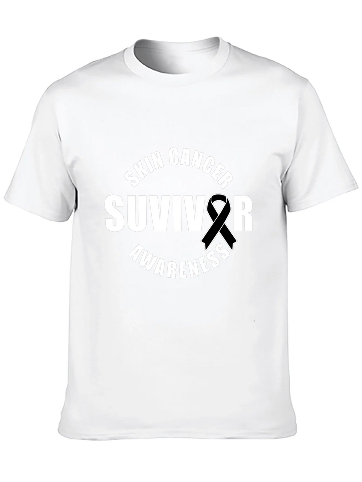Skin Cancer Survivor Awareness Ribbon T-Shirt product image 8