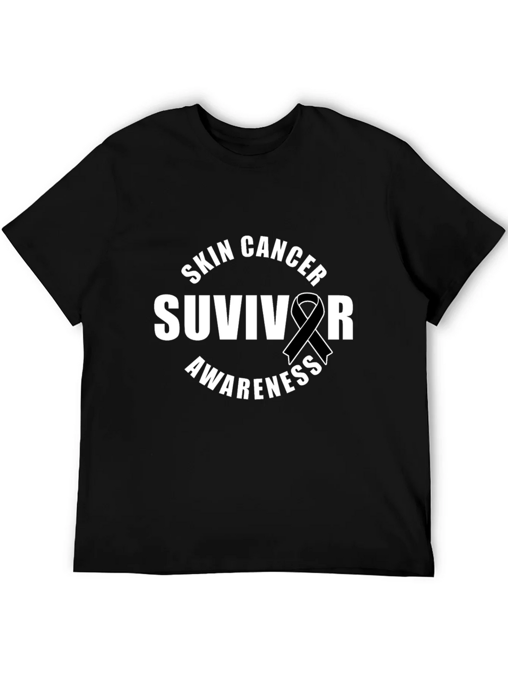 Skin Cancer Survivor Awareness Ribbon T-Shirt product image 4