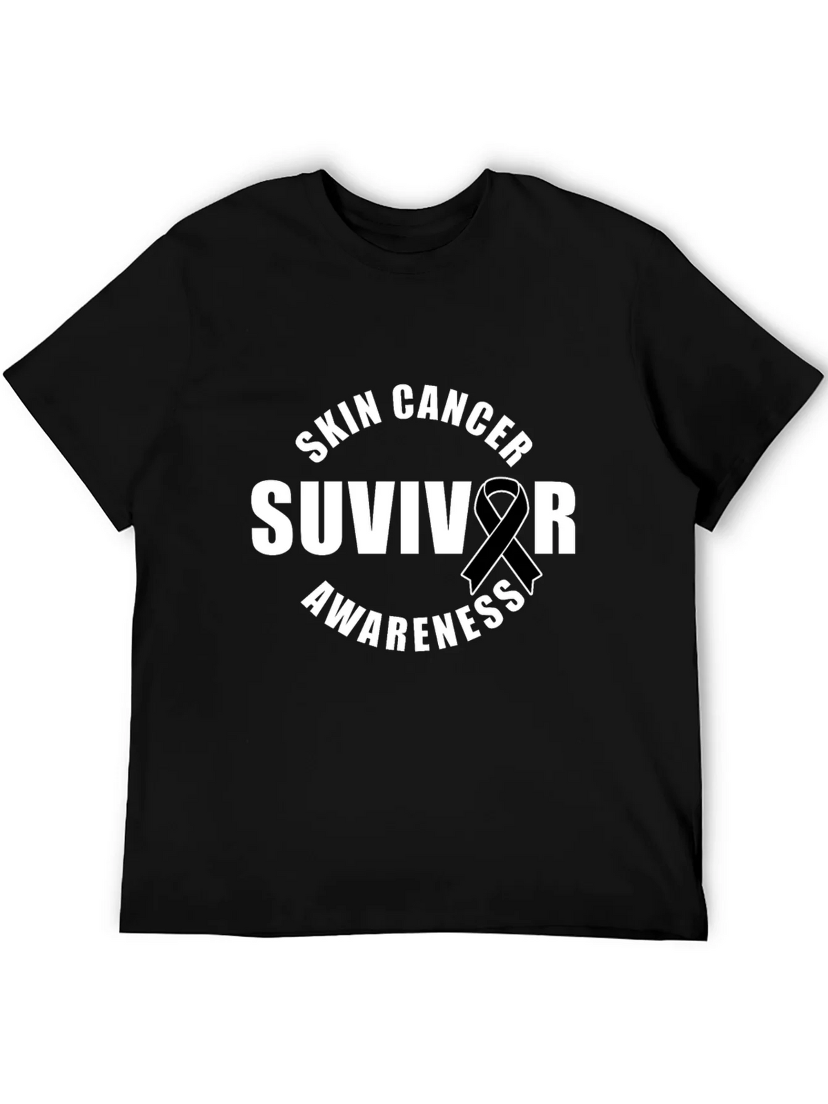 Skin Cancer Survivor Awareness Ribbon T-Shirt product image 4