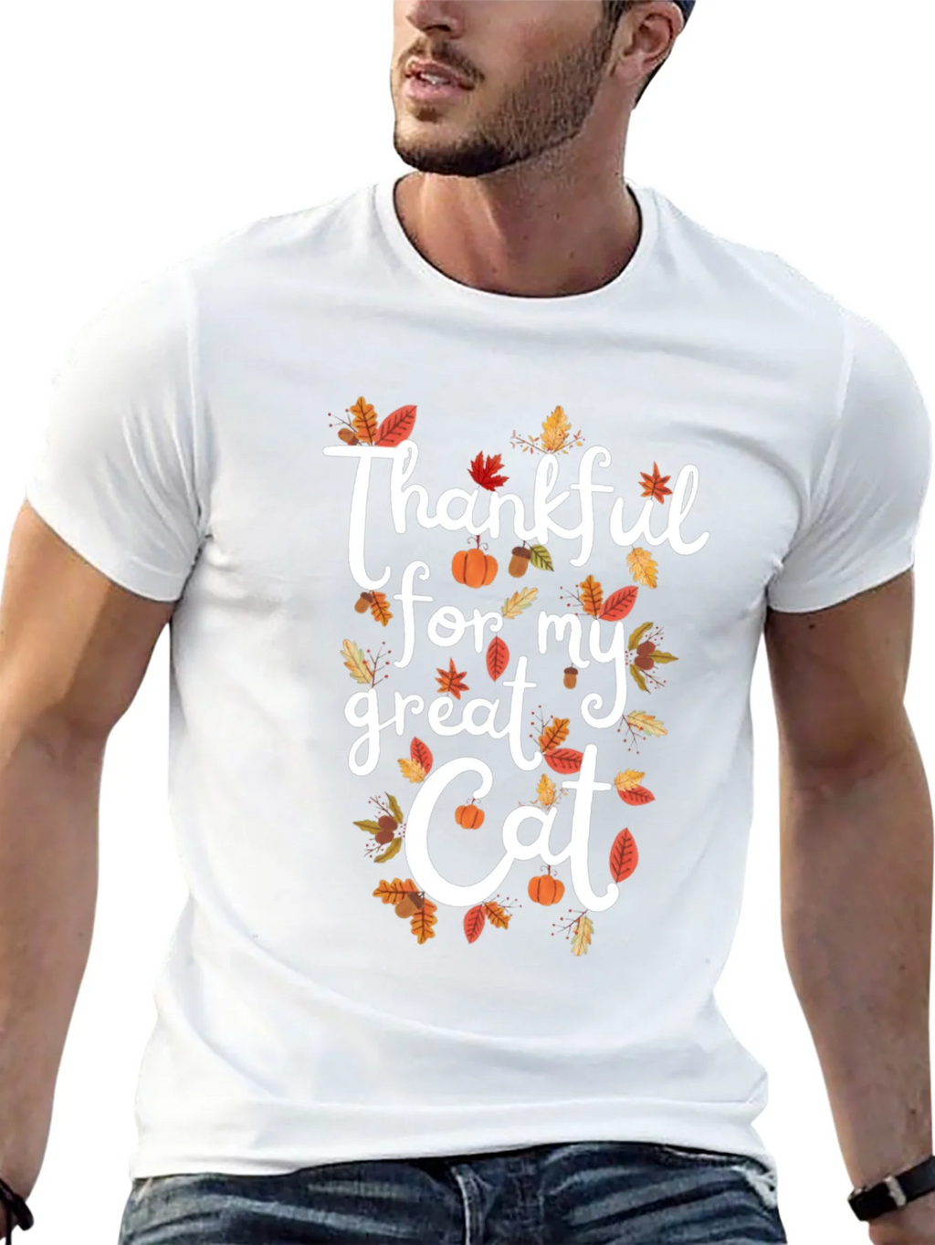 Thankful for my Great Cat Fall T-Shirt product image 12