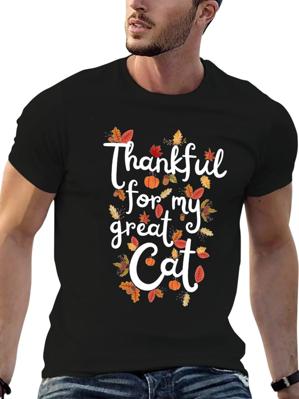 Thankful for my Great Cat Fall T-Shirt product image 6