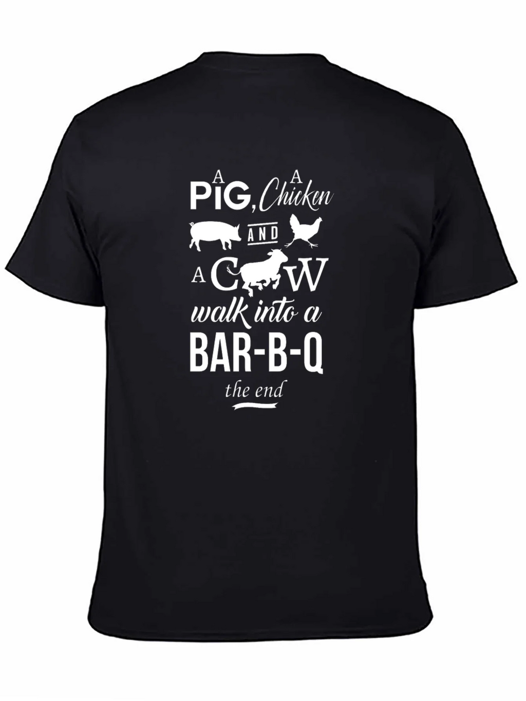 Pig Chicken Cow BBQ T-Shirt Funny Grill Humor product image 4