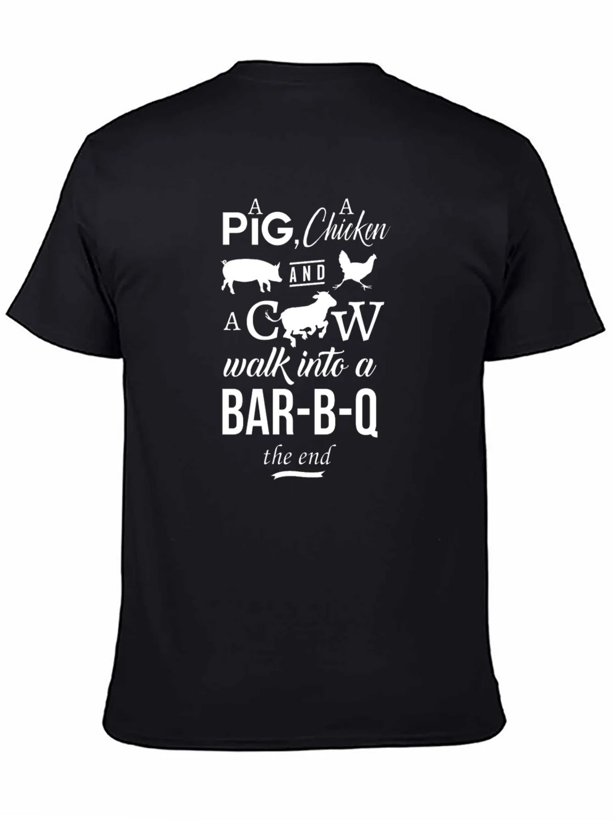 Pig Chicken Cow BBQ T-Shirt Funny Grill Humor product image 4