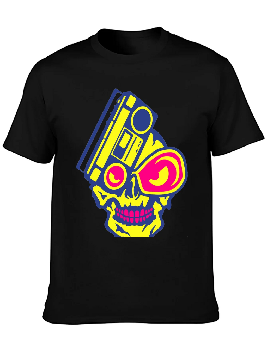 Skull Boombox Graphic Tee - Retro Music Style product image 3