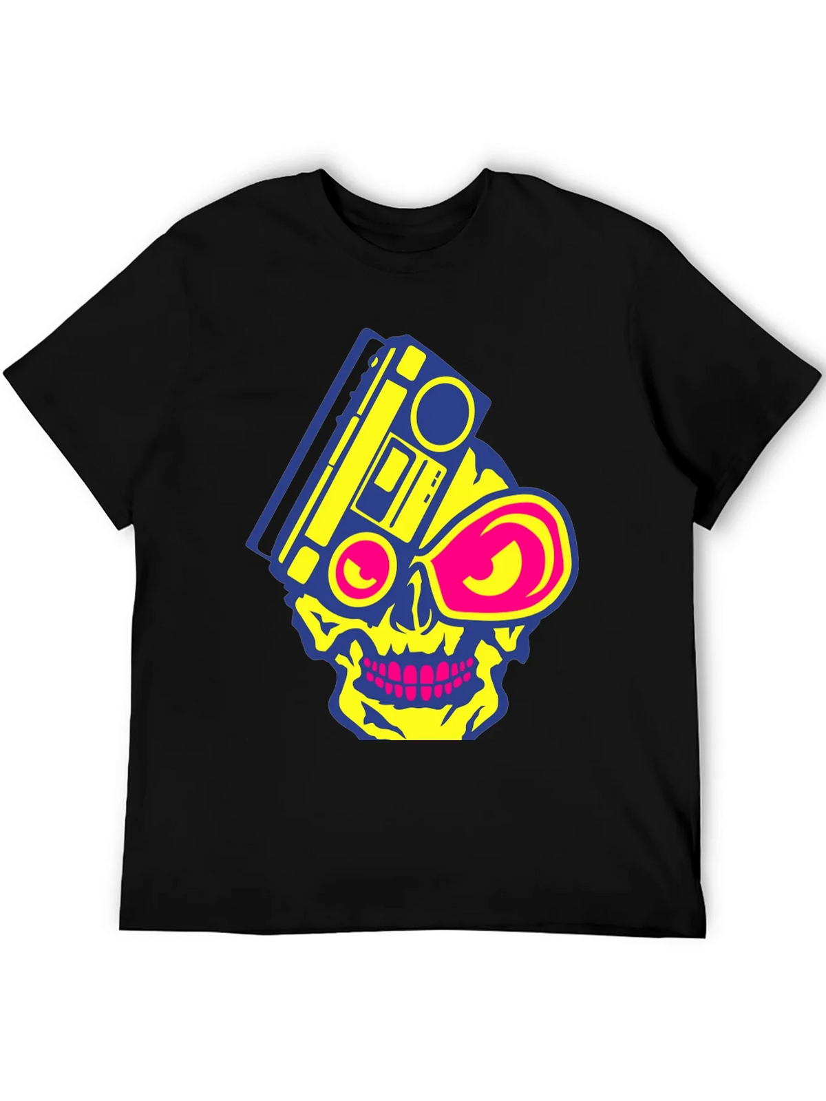Skull Boombox Graphic Tee - Retro Music Style product image 5