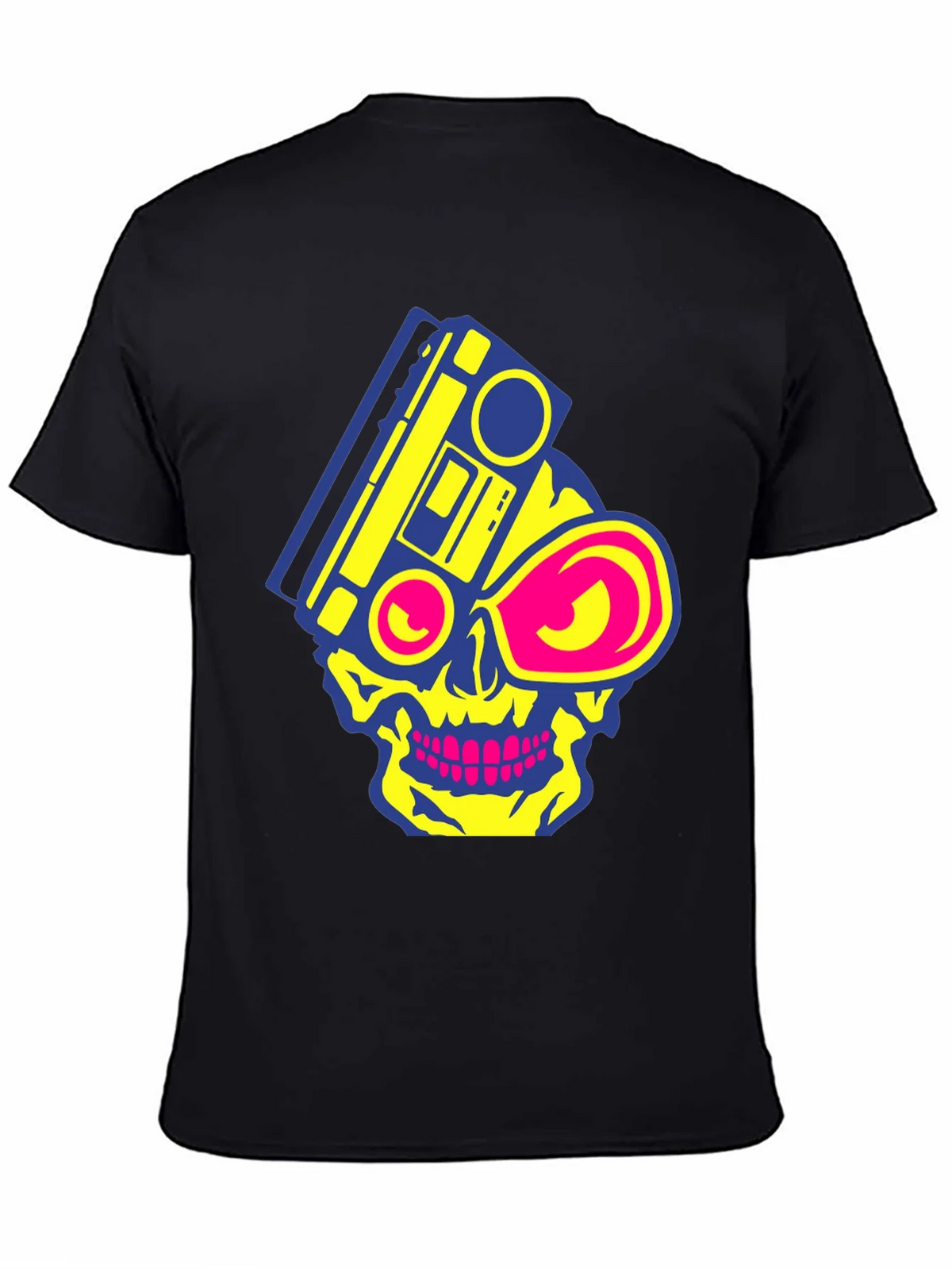 Skull Boombox Graphic Tee - Retro Music Style product image 4