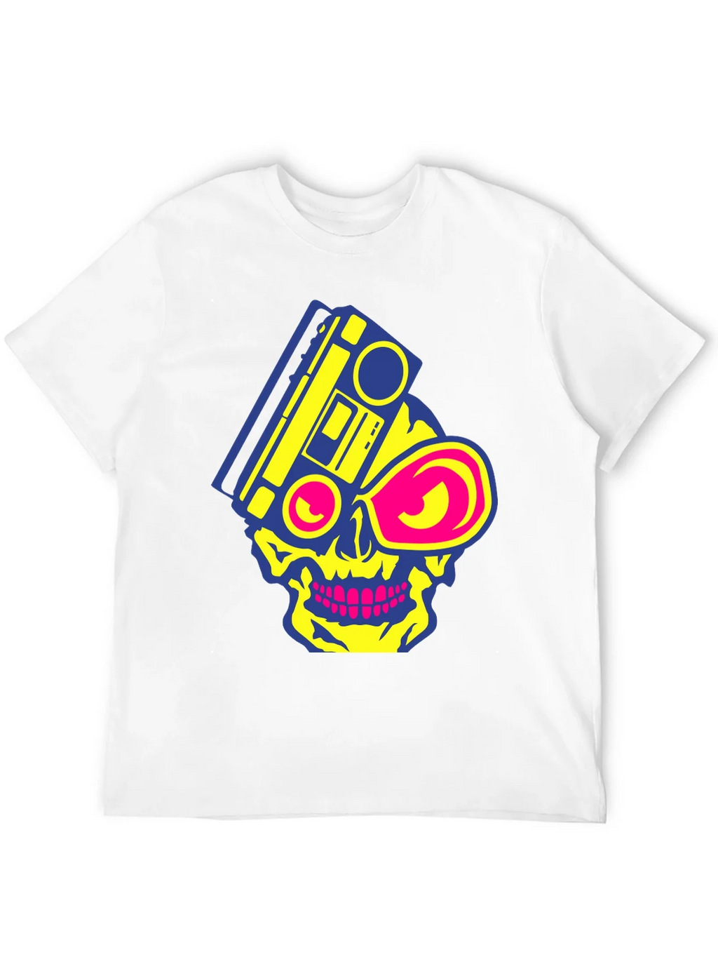 Skull Boombox Graphic Tee - Retro Music Style product image 11