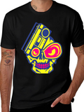 Skull Boombox Graphic Tee - Retro Music Style product image 1