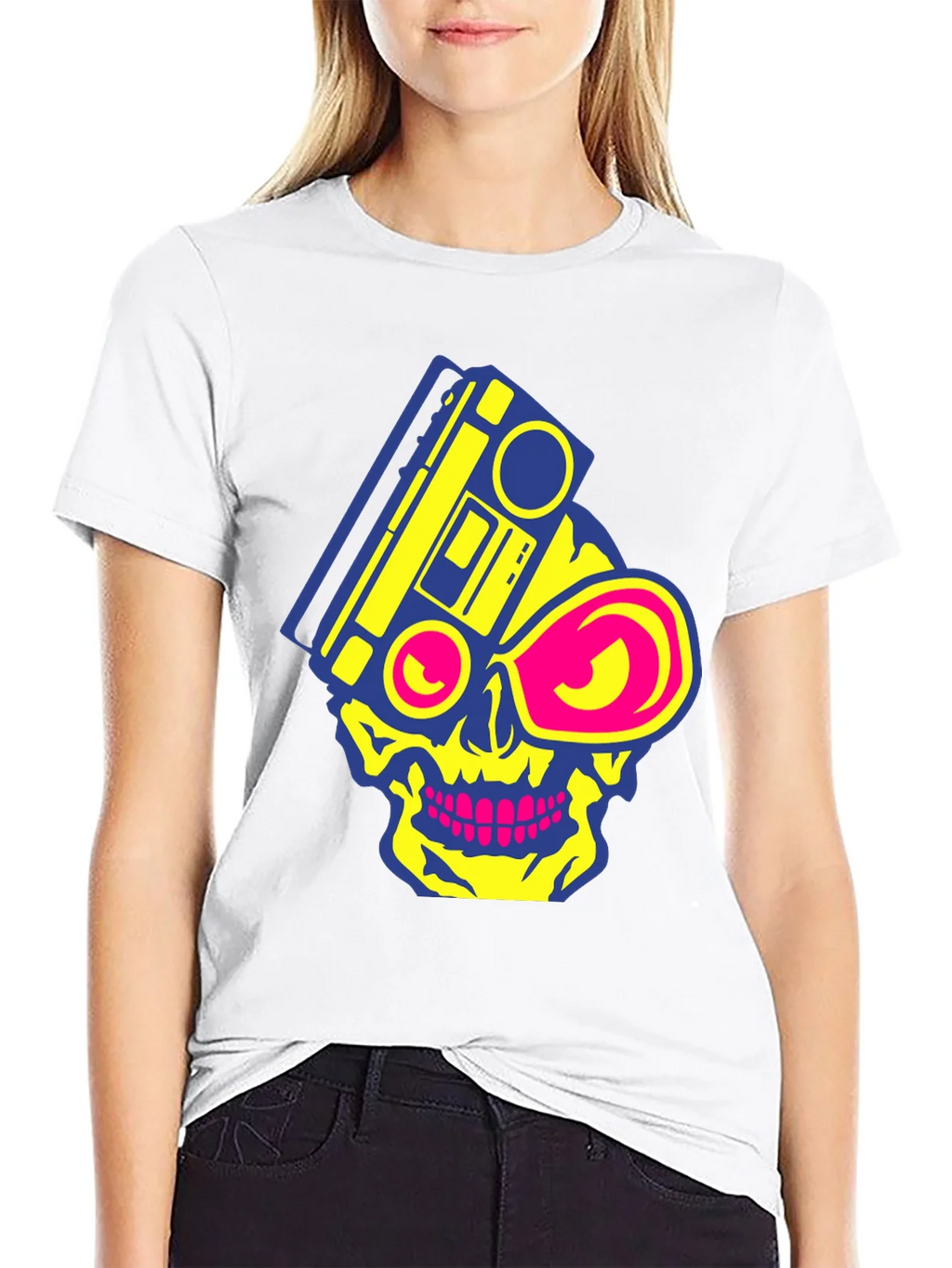 Skull Boombox Graphic Tee - Retro Music Style product image 8