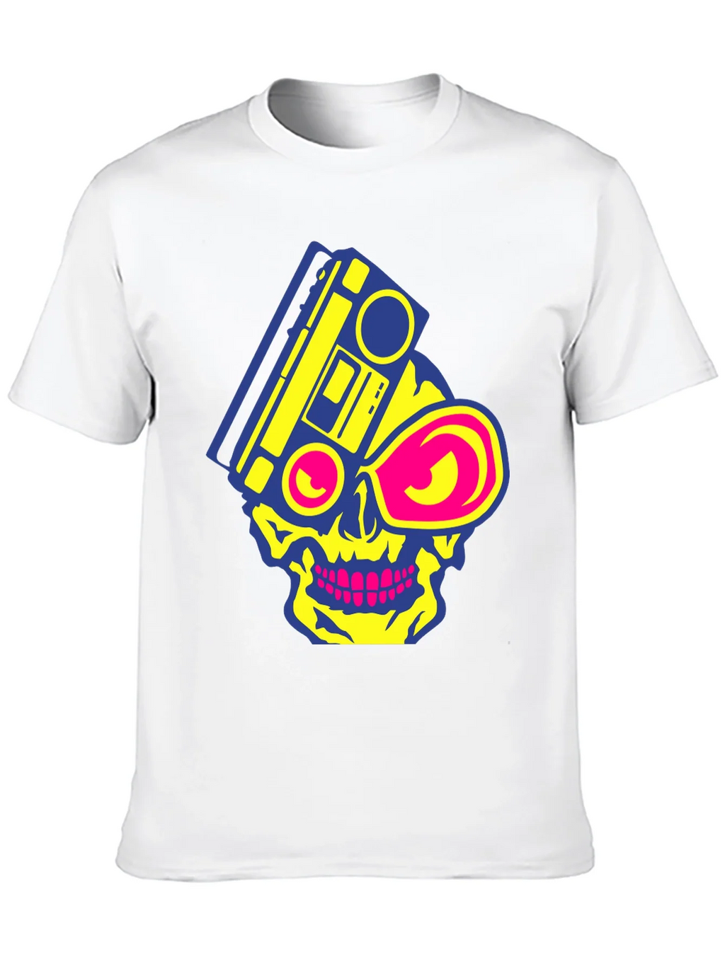 Skull Boombox Graphic Tee - Retro Music Style product image 9