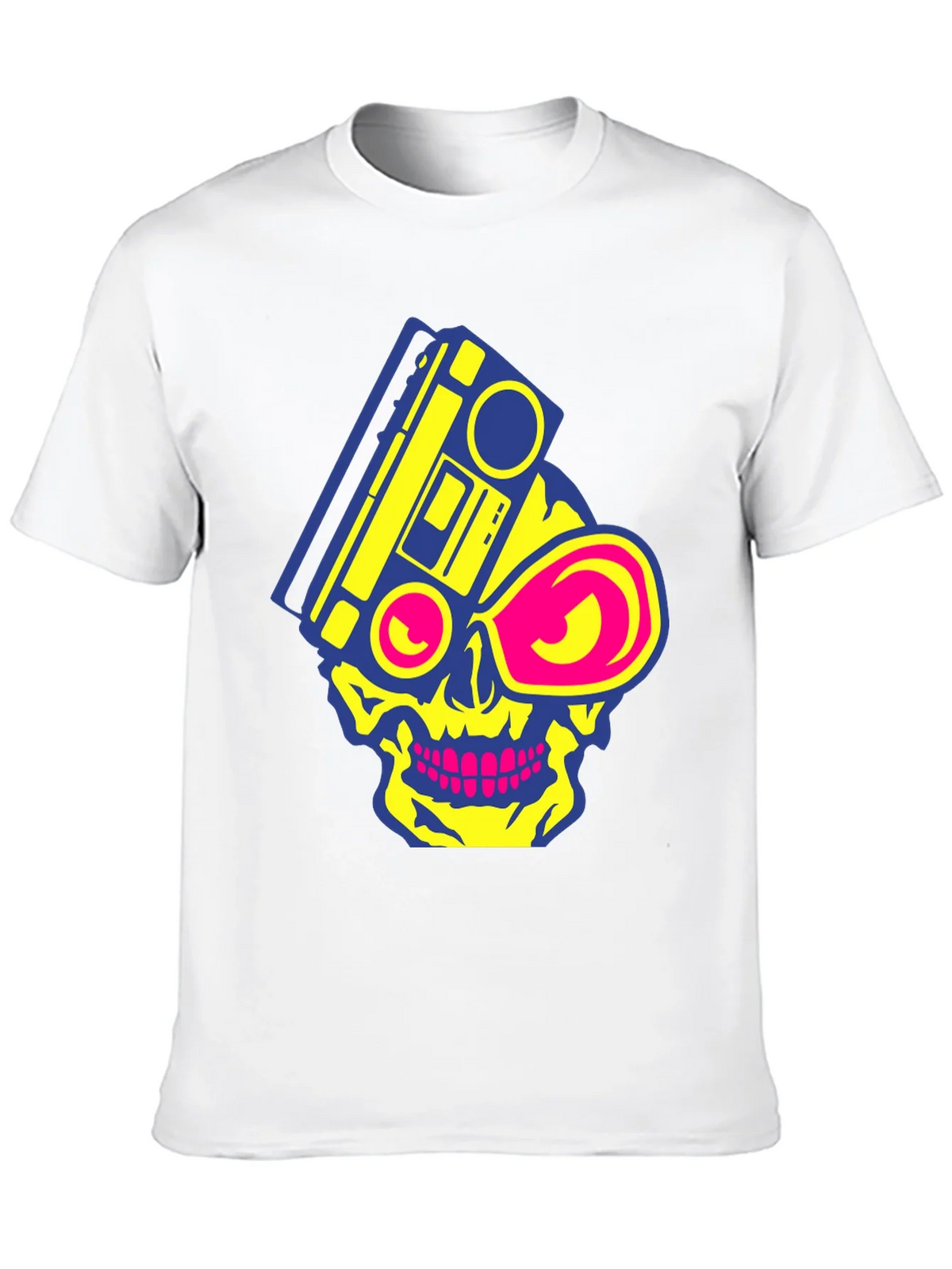 Skull Boombox Graphic Tee - Retro Music Style product image 9