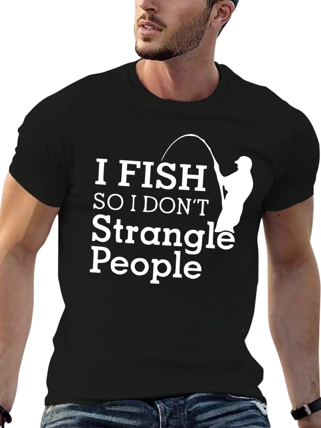 Funny Fishing T-Shirt - I Fish So I Dont Strangle People product image 5