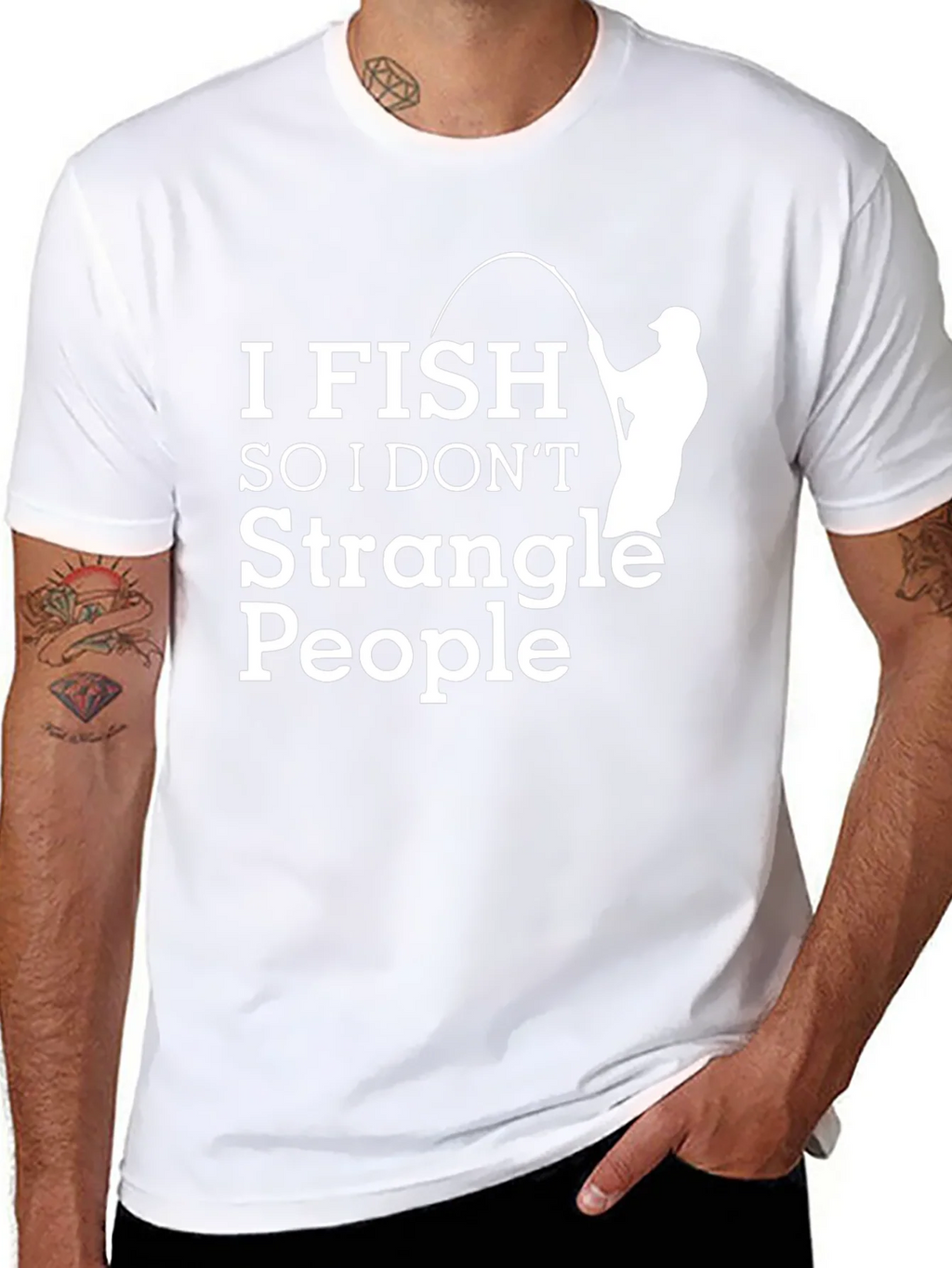 Funny Fishing T-Shirt - I Fish So I Dont Strangle People product image 6