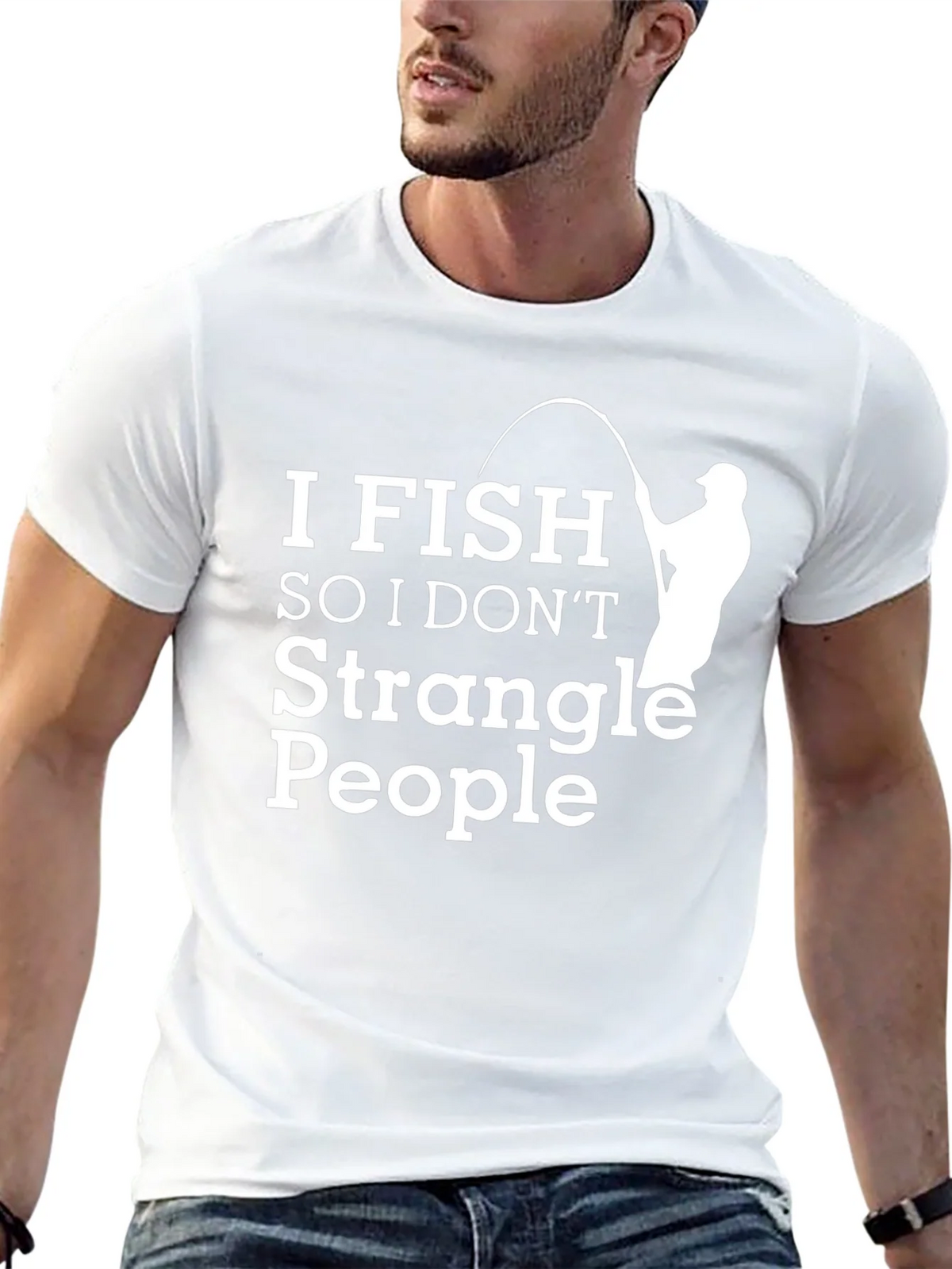 Funny Fishing T-Shirt - I Fish So I Dont Strangle People product image 11