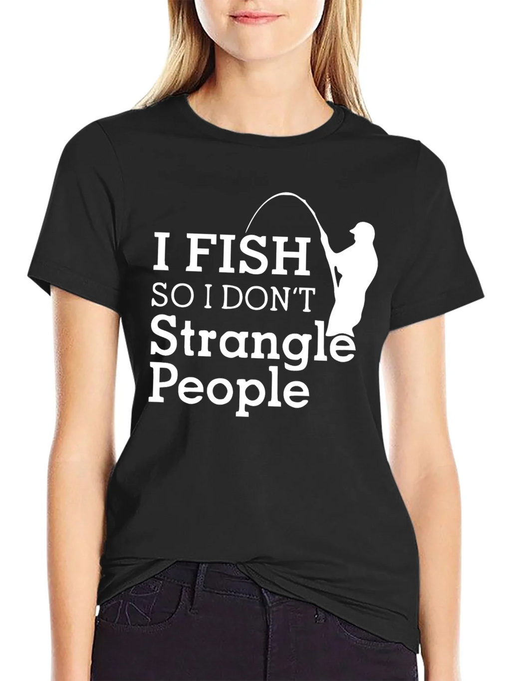 Funny Fishing T-Shirt - I Fish So I Dont Strangle People product image 2