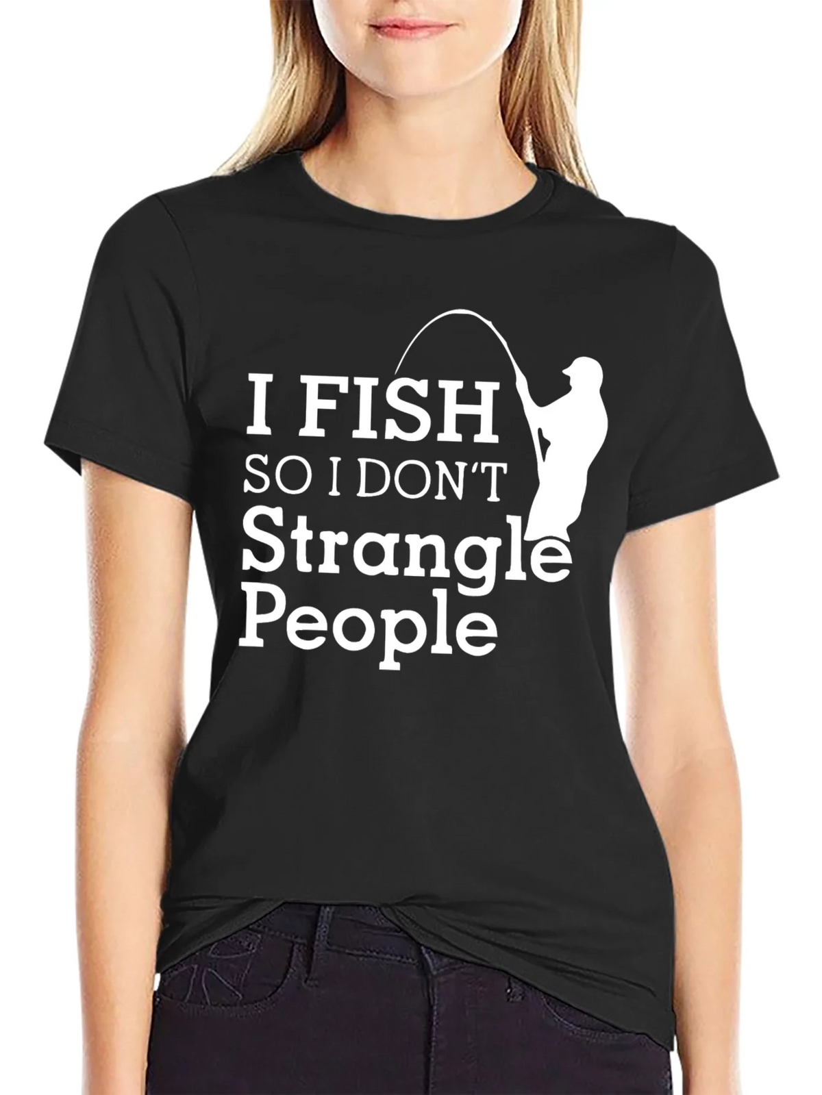 Funny Fishing T-Shirt - I Fish So I Dont Strangle People product image 2