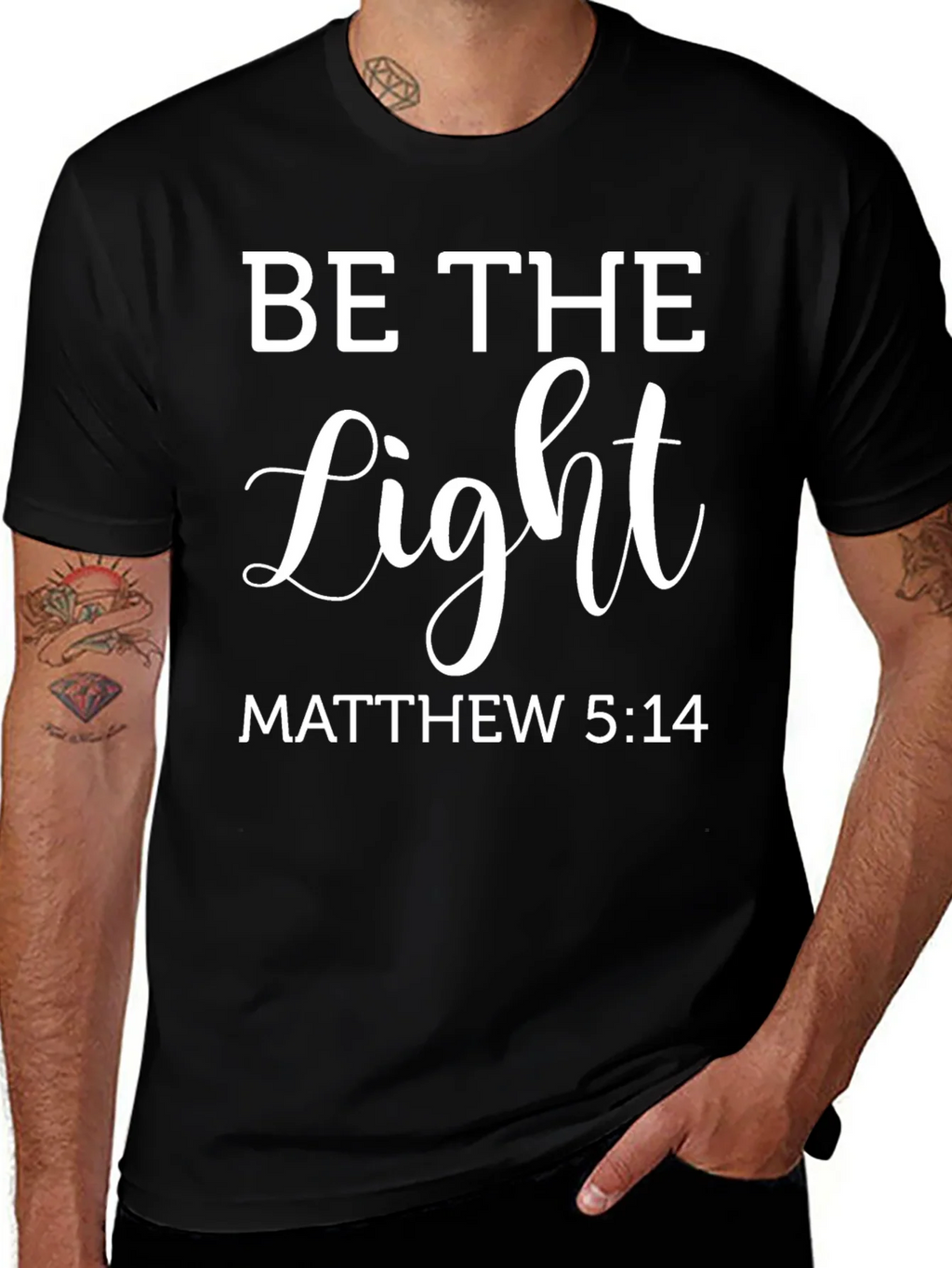 Be The Light Christian T-Shirt Matthew 5:14 product image 1