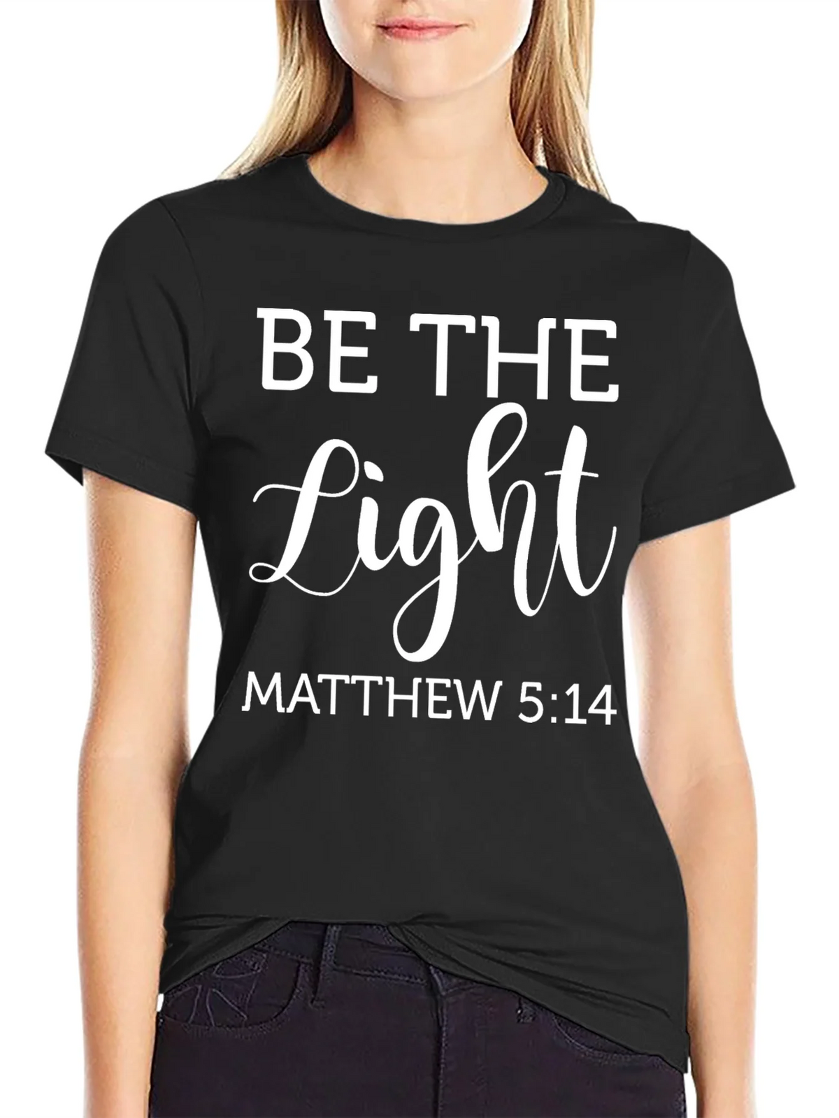 Be The Light Christian T-Shirt Matthew 5:14 product image 2