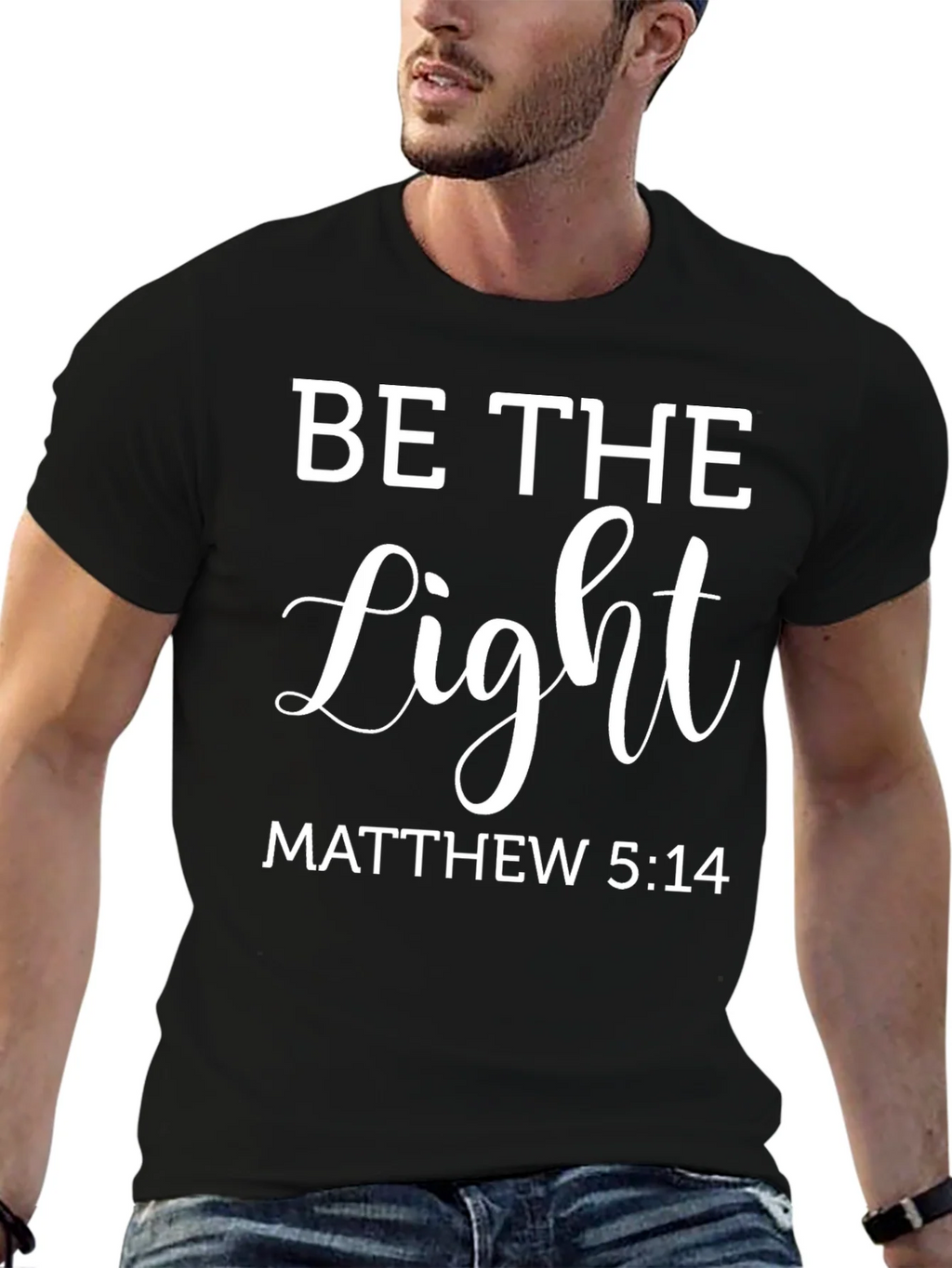 Be The Light Christian T-Shirt Matthew 5:14 product image 6