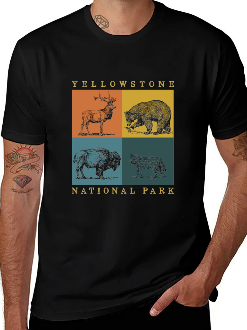 Yellowstone National Park Animals Graphic Tee product image 1