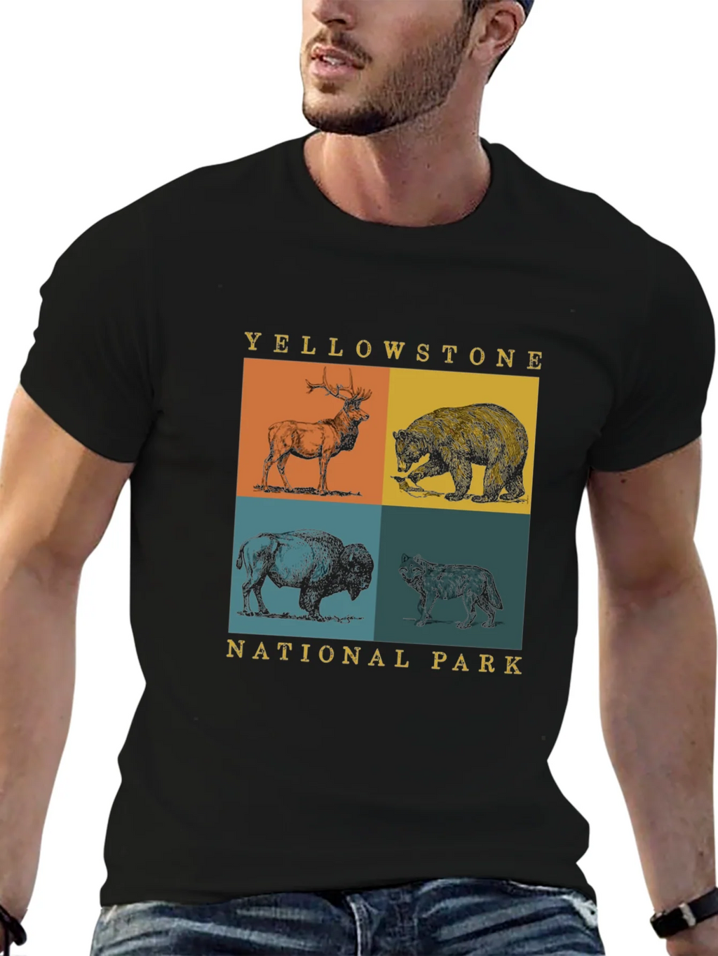 Yellowstone National Park Animals Graphic Tee product image 5
