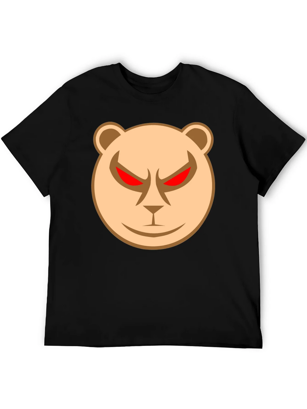 Mens Black T-Shirt with Angry Bear Graphic product image 3