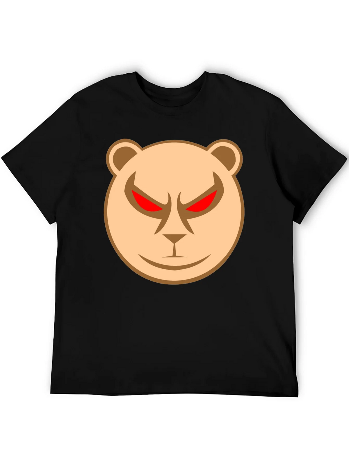 Mens Black T-Shirt with Angry Bear Graphic product image 3