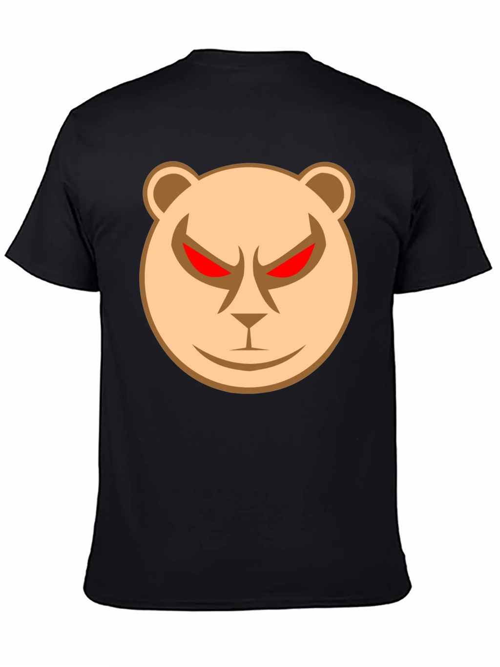Mens Black T-Shirt with Angry Bear Graphic product image 2