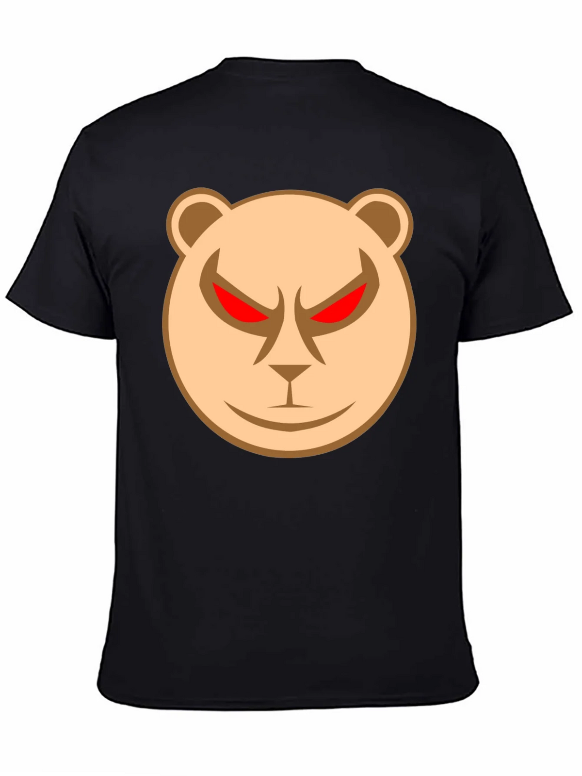 Mens Black T-Shirt with Angry Bear Graphic product image 2