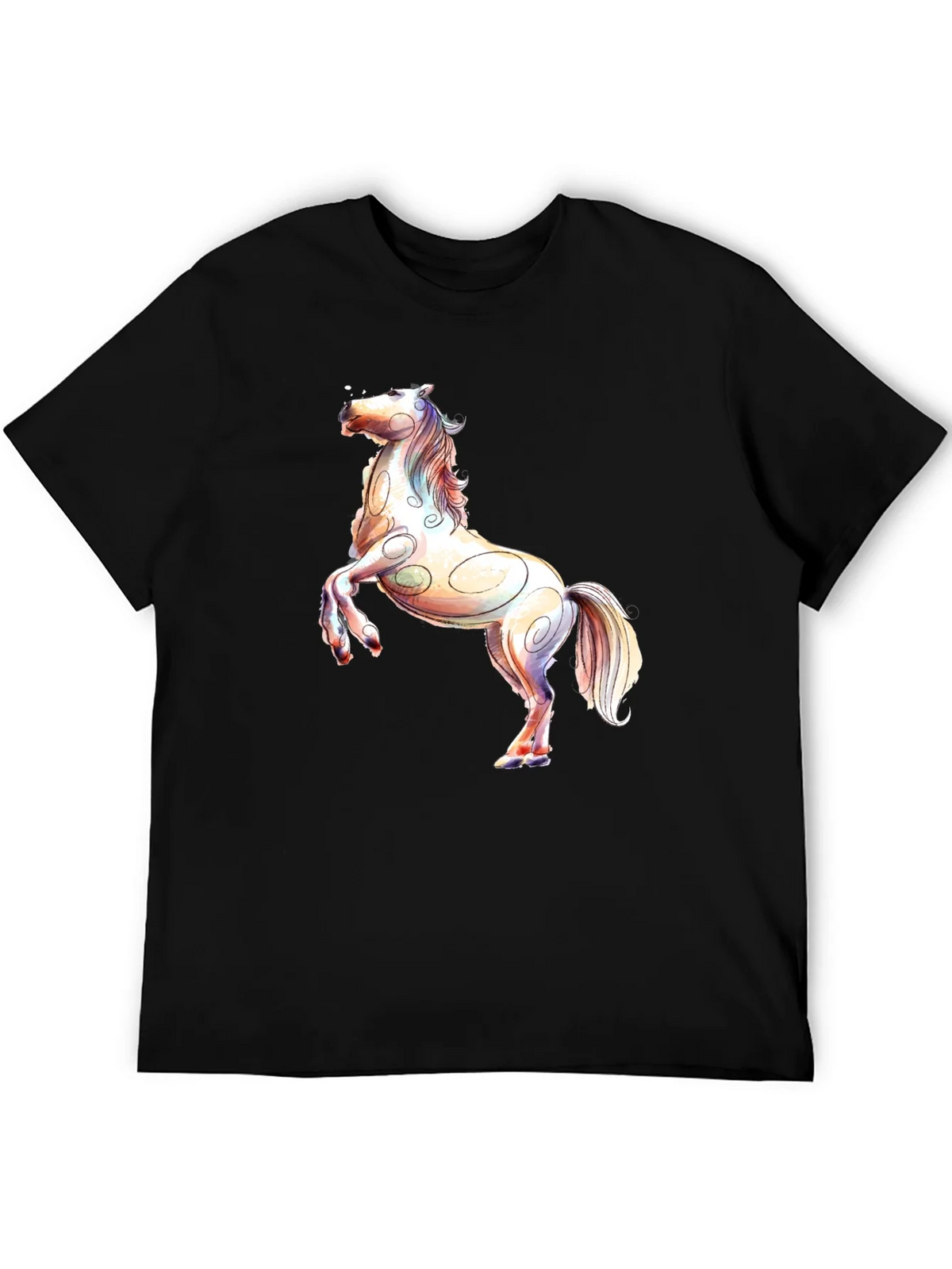 Horse Graphic Black T-Shirt product image 5