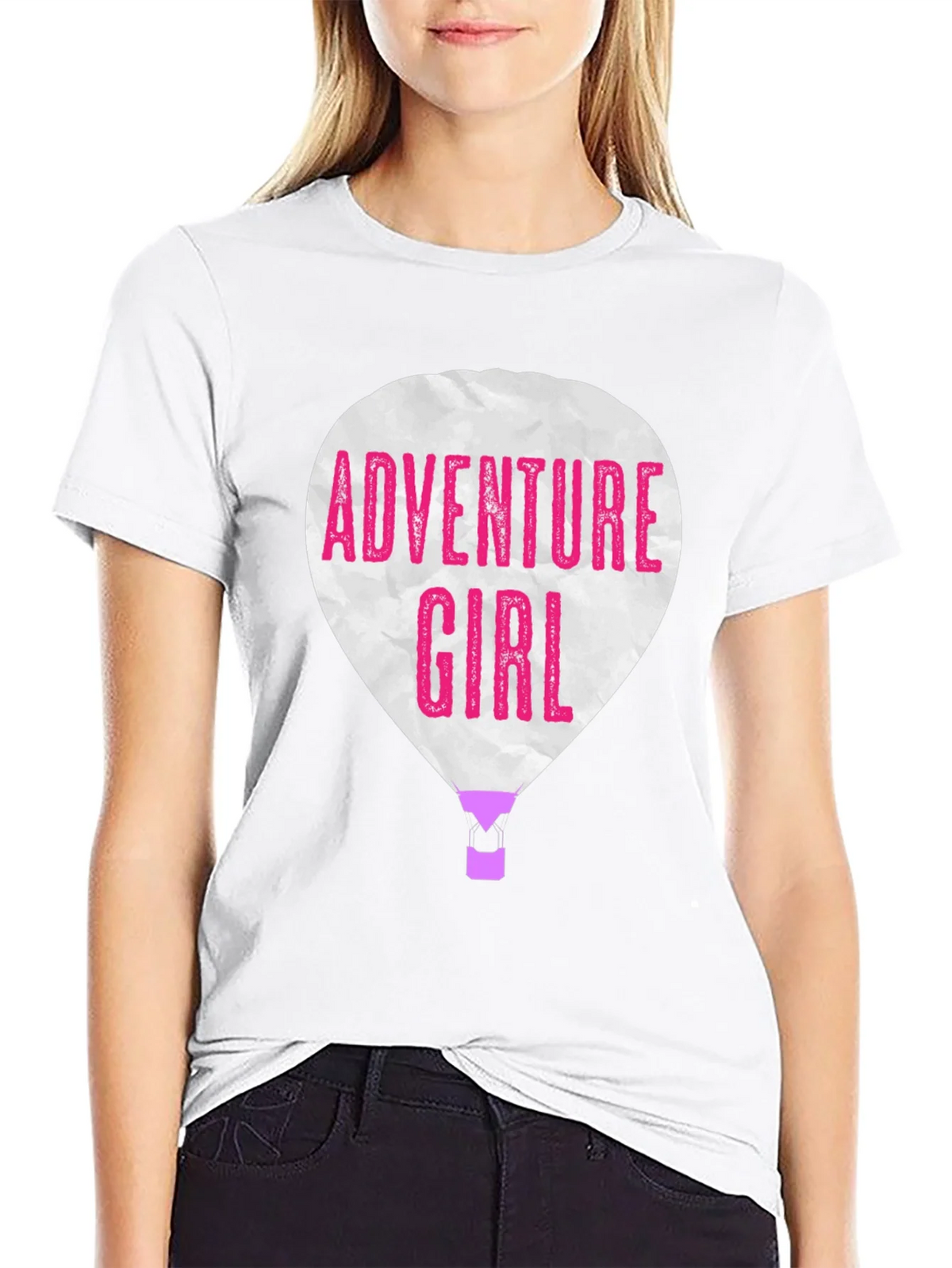 Adventure Girl Graphic Tee - Hot Air Balloon Design product image 6