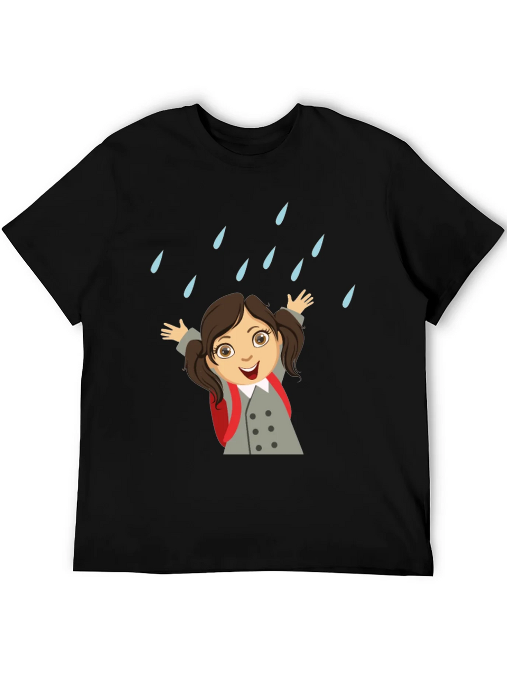 Rainy Day Girl Graphic Tee - Black product image 4