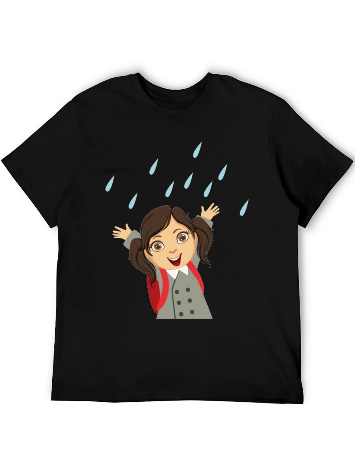Rainy Day Girl Graphic Tee - Black product image 4