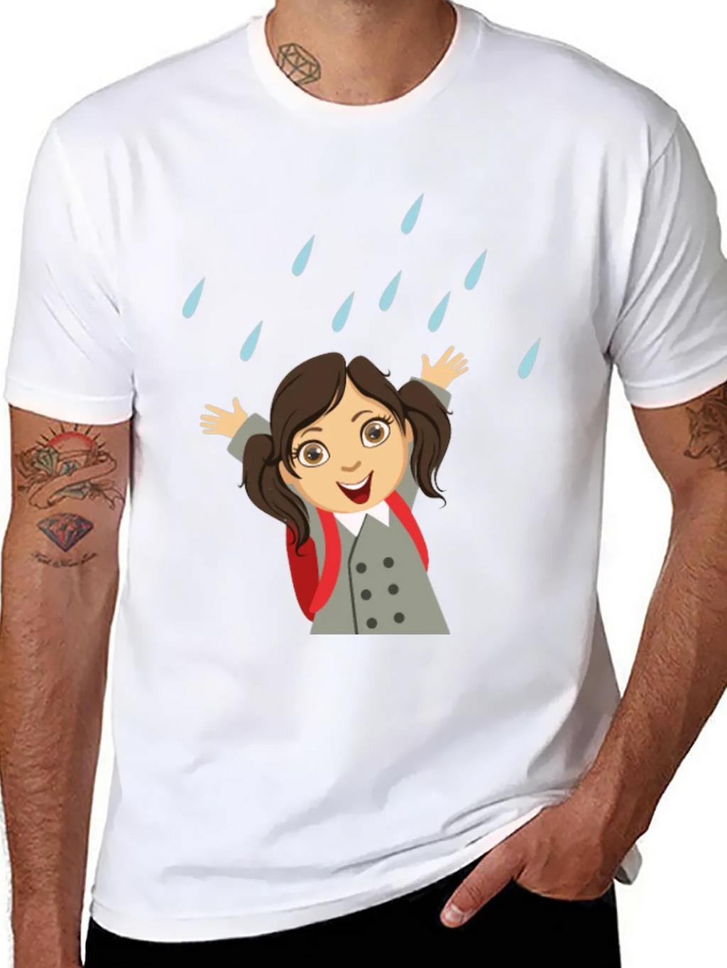 Rainy Day Girl Graphic Tee - Black product image 6