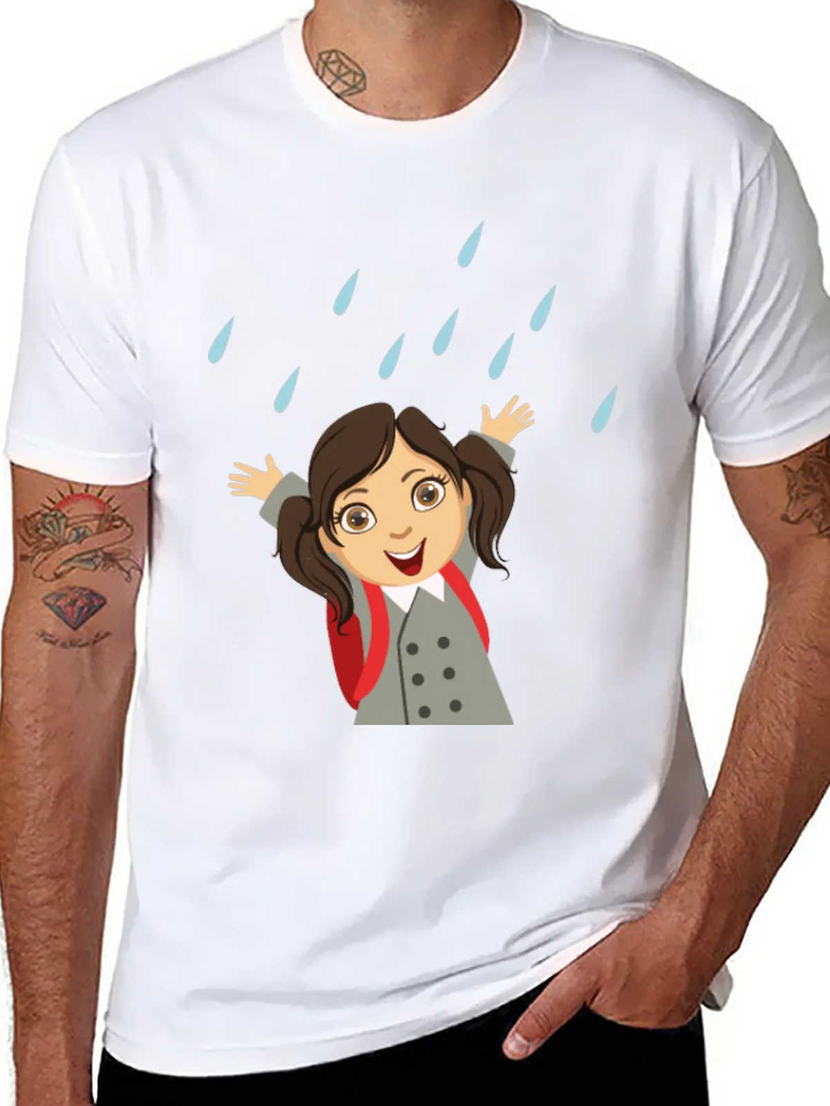 Rainy Day Girl Graphic Tee - Black product image 6