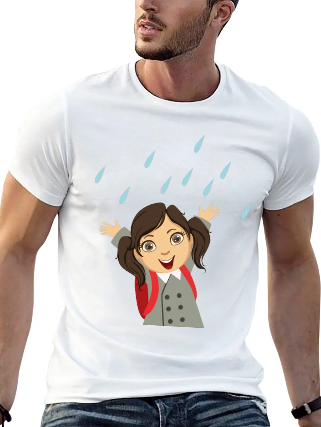 Rainy Day Girl Graphic Tee - Black product image 9