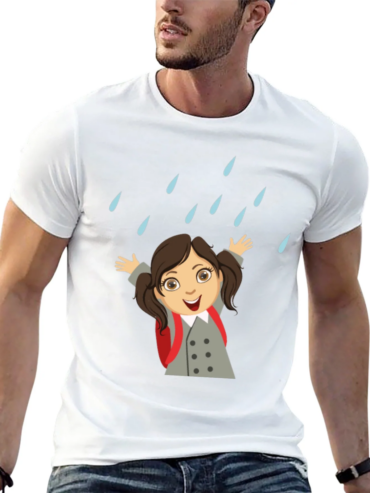 Rainy Day Girl Graphic Tee - Black product image 9