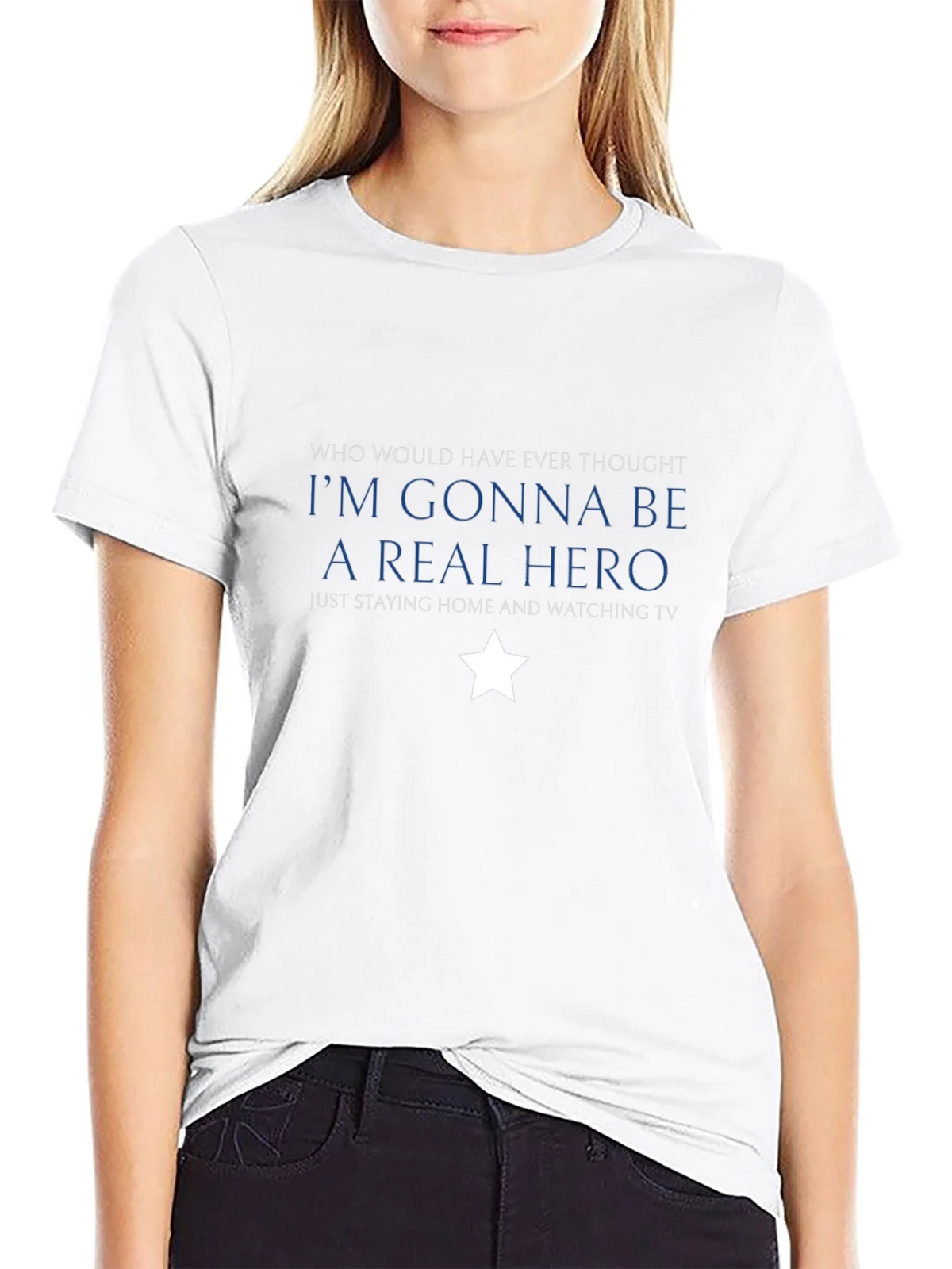 Hero at Home Black T-Shirt: Stay Watch TV product image 8